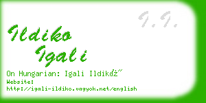 ildiko igali business card